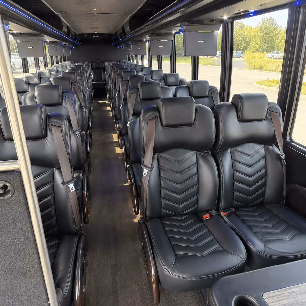 Anaheim Airport Shuttle & Transportation party bus interior