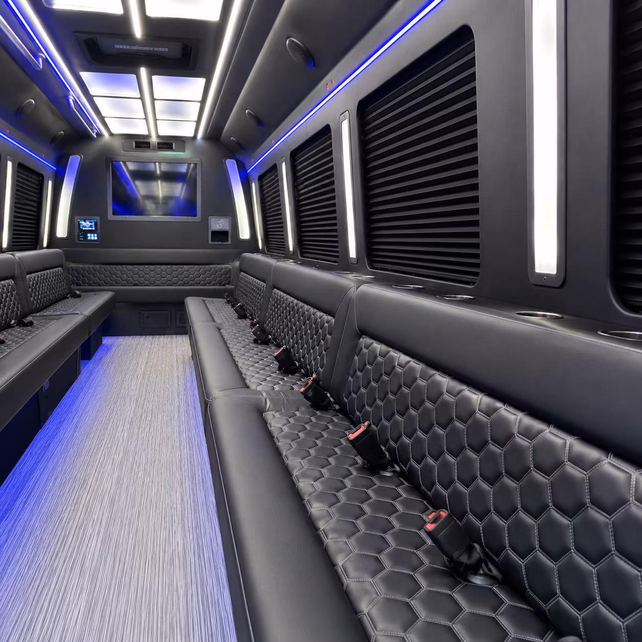 Anaheim Birthday, Sweet 16, & Quinceañera Transportation party bus exterior