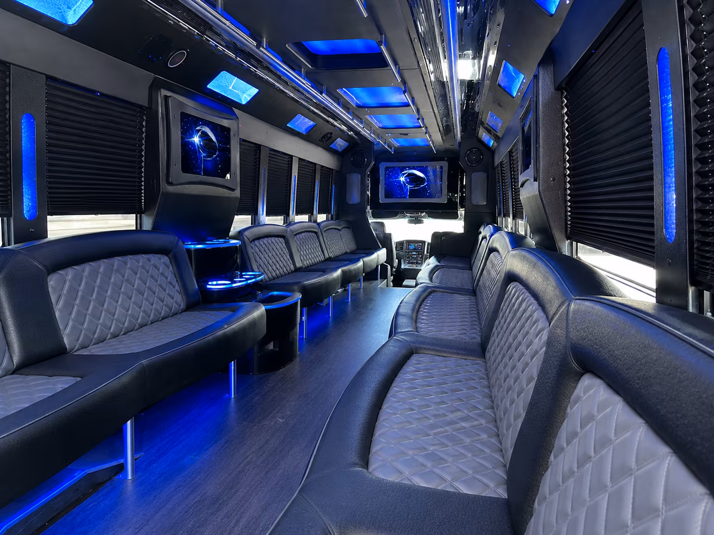 Anaheim Private Event Transportation party bus exterior