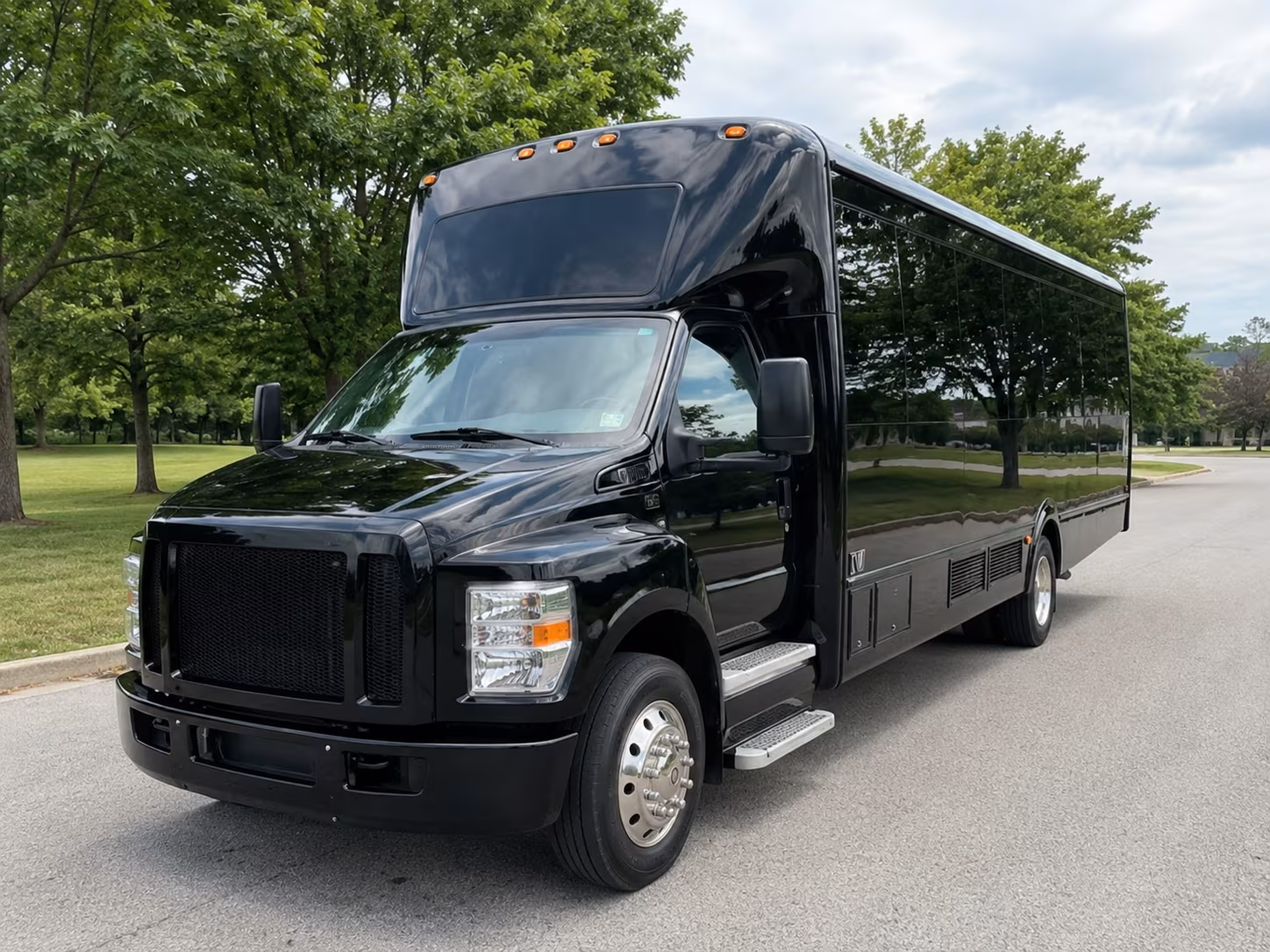 Anaheim Prom & Homecoming Transportation party bus interior