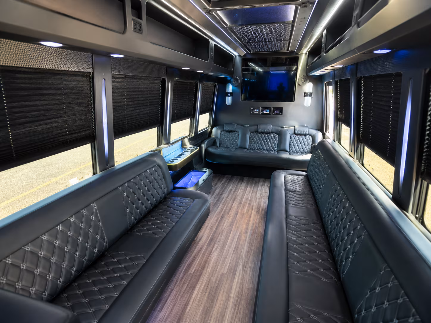 Anaheim Prom & Homecoming Transportation party bus exterior