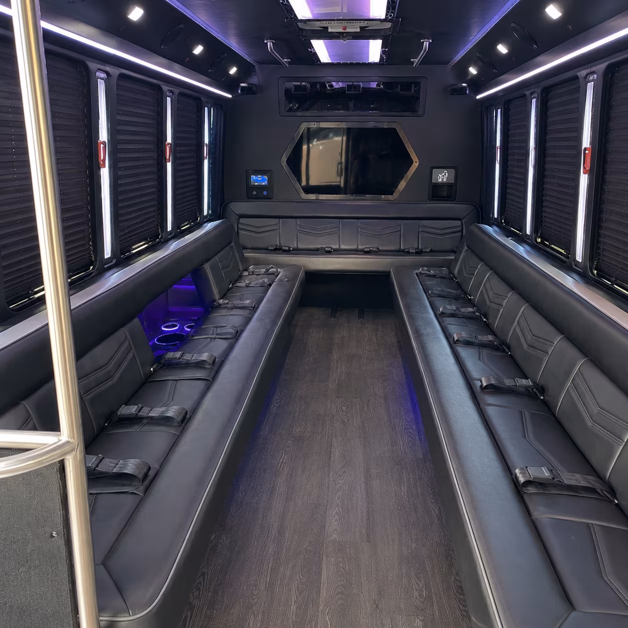 Anaheim Sporting Event Transportation party bus exterior
