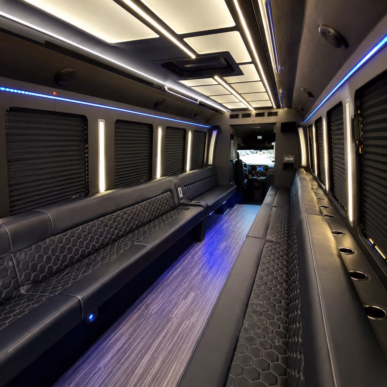 Anaheim Sporting Event Transportation party bus exterior