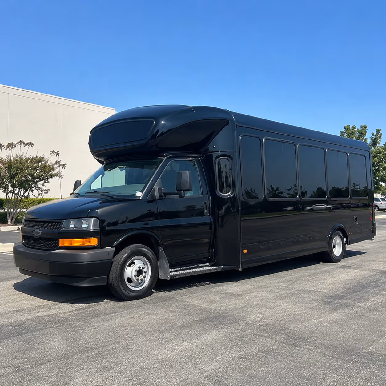 Anaheim Sporting Event Transportation party bus exterior