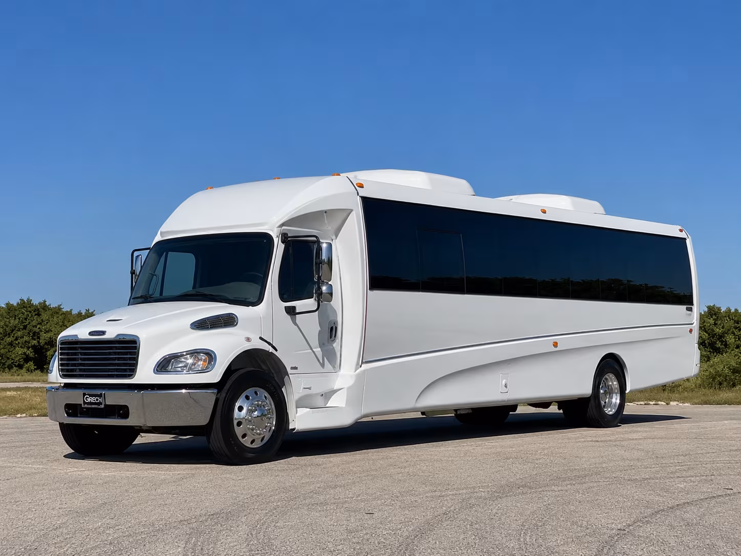 Anaheim Sporting Event Transportation party bus exterior
