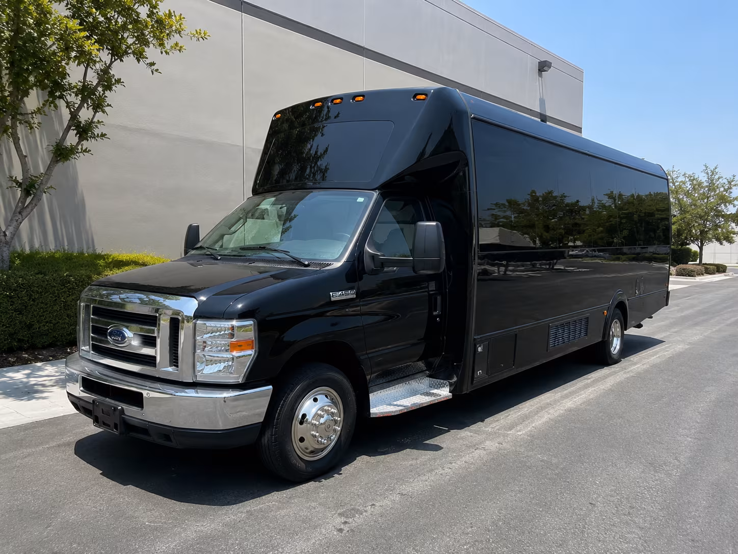 Anaheim Wedding Transportation party bus exterior