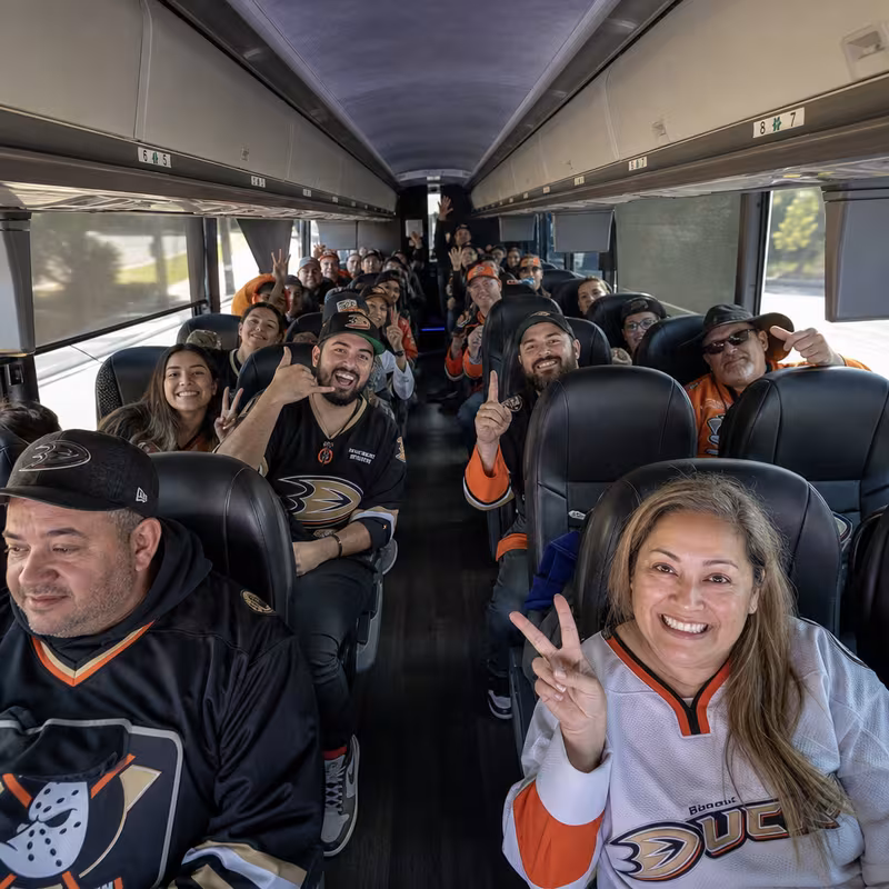 Black Mercedes Sprinter van staged for an Anaheim Sporting Event Transportation group