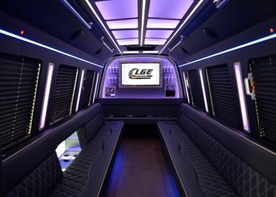 Carlsbad 18 Passenger Limo Bus Interior