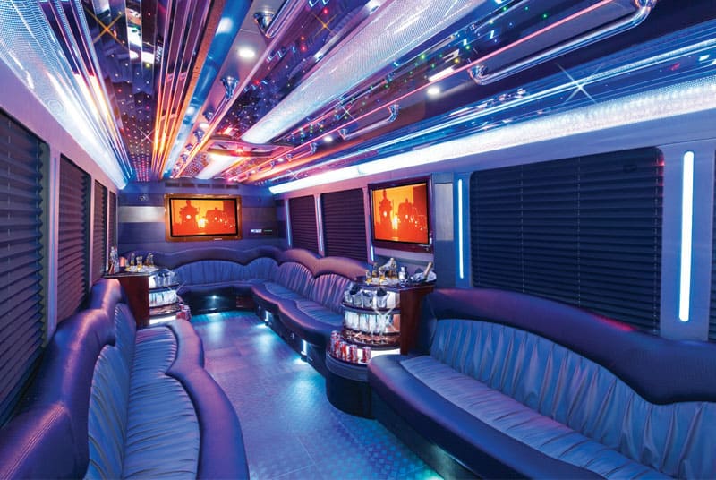 Costa Mesa 20 Passenger Party Bus Interior