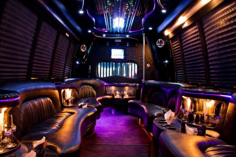 Los Angeles 22 Passenger Party Bus Interior