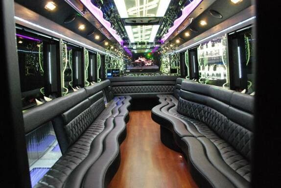 Fullerton 25 Passenger Limo bus Interior