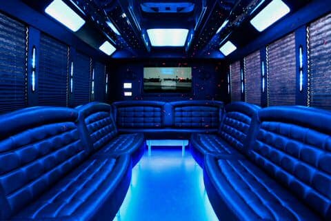Chula Vista 36 Passenger Party Bus Interior