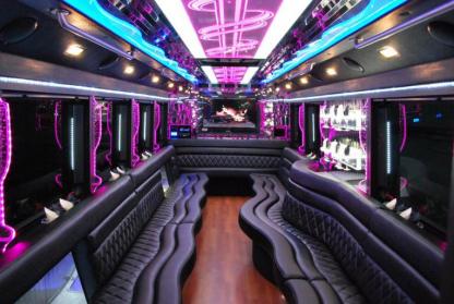 San Diego 50 Passenger Party Bus Interior